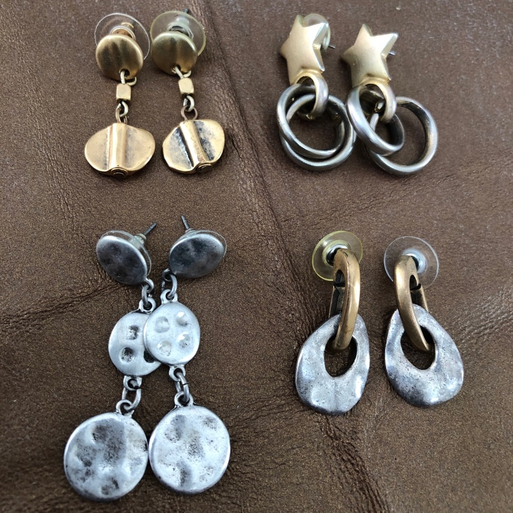 Four pairs of Chico’s earrings